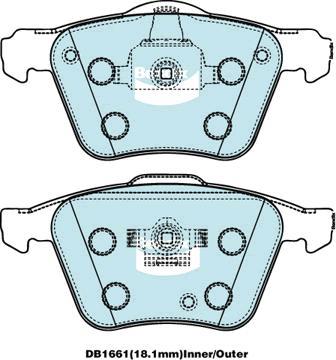 Bendix-AU DB1661 EURO+ - Kit de plaquettes de frein, frein à disque cwaw.fr