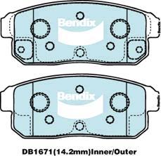 Bendix-AU DB1671 GCT - Kit de plaquettes de frein, frein à disque cwaw.fr