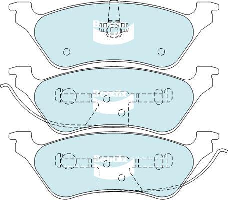 Bendix-AU DB1853 HD - Kit de plaquettes de frein, frein à disque cwaw.fr