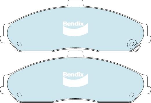 Bendix-AU DB1868GCT - Kit de plaquettes de frein, frein à disque cwaw.fr