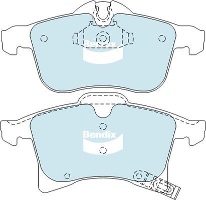 Bendix-AU DB1808 EURO+ - Kit de plaquettes de frein, frein à disque cwaw.fr