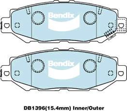 Bendix-AU DB1396 HD - Kit de plaquettes de frein, frein à disque cwaw.fr