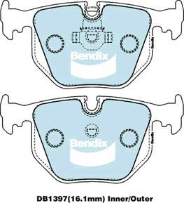 Bendix-AU DB1397 -4WD - Kit de plaquettes de frein, frein à disque cwaw.fr