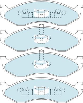 Bendix-AU DB1311 -4WD - Kit de plaquettes de frein, frein à disque cwaw.fr