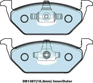 Bendix-AU DB1387 EURO+ - Kit de plaquettes de frein, frein à disque cwaw.fr