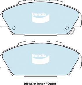 Bendix-AU DB1279 GCT - Kit de plaquettes de frein, frein à disque cwaw.fr