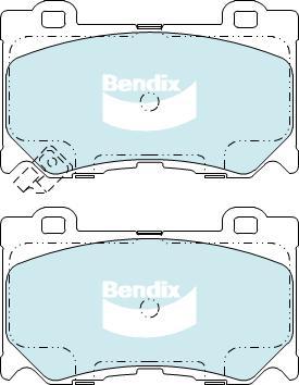 Bendix-AU DB2400-GCT - Kit de plaquettes de frein, frein à disque cwaw.fr