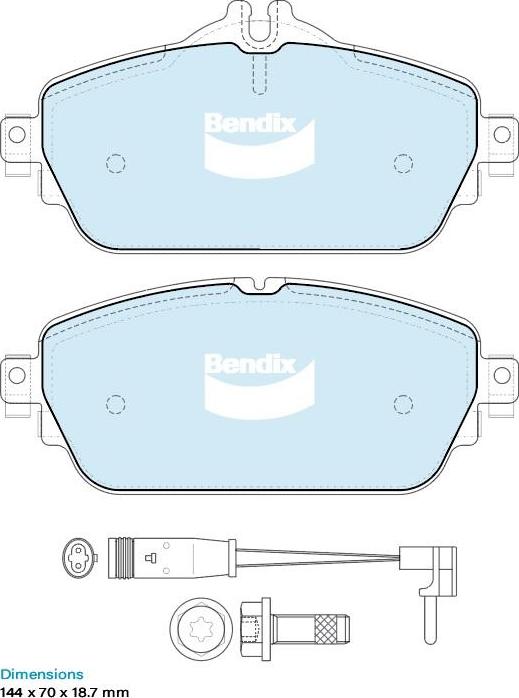 Bendix-AU DB2403 GCT - Kit de plaquettes de frein, frein à disque cwaw.fr