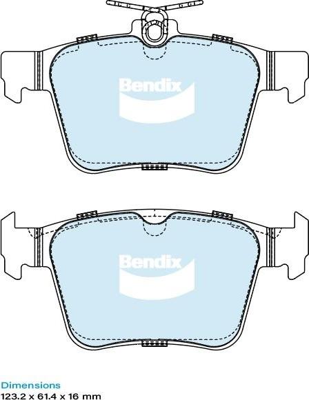 Bendix-AU DB2415 EURO+ - Kit de plaquettes de frein, frein à disque cwaw.fr