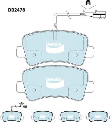 Bendix-AU DB2478 HD - Kit de plaquettes de frein, frein à disque cwaw.fr