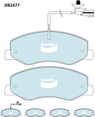 Bendix-AU DB2477 HD - Kit de plaquettes de frein, frein à disque cwaw.fr