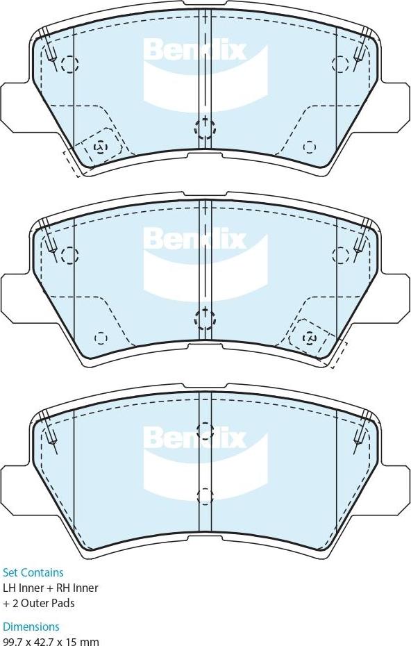 Bendix-AU DB2559 GCT - Kit de plaquettes de frein, frein à disque cwaw.fr