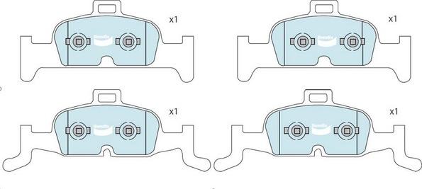 Bendix-AU DB2508 EURO+ - Kit de plaquettes de frein, frein à disque cwaw.fr