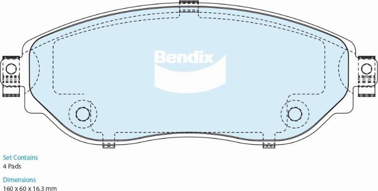 Bendix-AU DB2619 HD - Kit de plaquettes de frein, frein à disque cwaw.fr