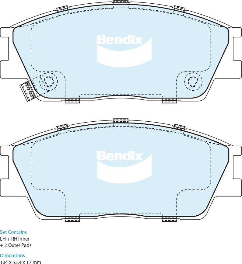 Bendix-AU DB2670 GCT - Kit de plaquettes de frein, frein à disque cwaw.fr