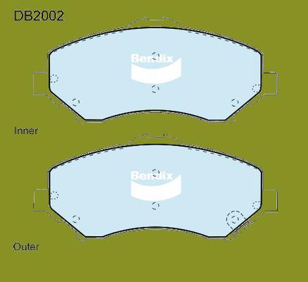 Bendix-AU DB2002 -4WD - Kit de plaquettes de frein, frein à disque cwaw.fr