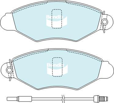 Bendix-AU DB2026 EURO+ - Kit de plaquettes de frein, frein à disque cwaw.fr