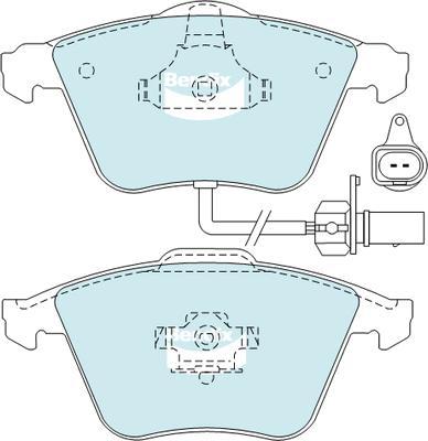 Bendix-AU DB2198 EURO+ - Kit de plaquettes de frein, frein à disque cwaw.fr