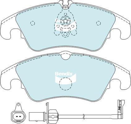 Bendix-AU DB2186 EURO+ - Kit de plaquettes de frein, frein à disque cwaw.fr