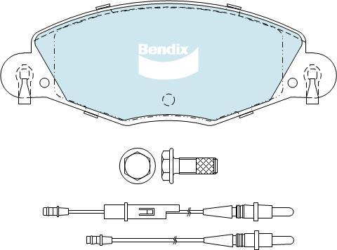 Bendix-AU DB2298 EURO+ - Kit de plaquettes de frein, frein à disque cwaw.fr