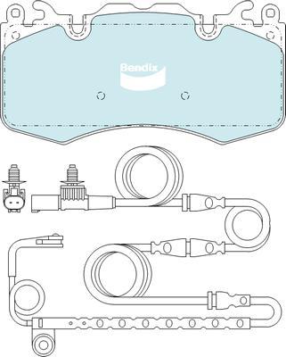 Bendix-AU DB2204 EURO+ - Kit de plaquettes de frein, frein à disque cwaw.fr