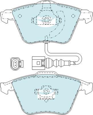 Bendix-AU DB2210 EURO+ - Kit de plaquettes de frein, frein à disque cwaw.fr