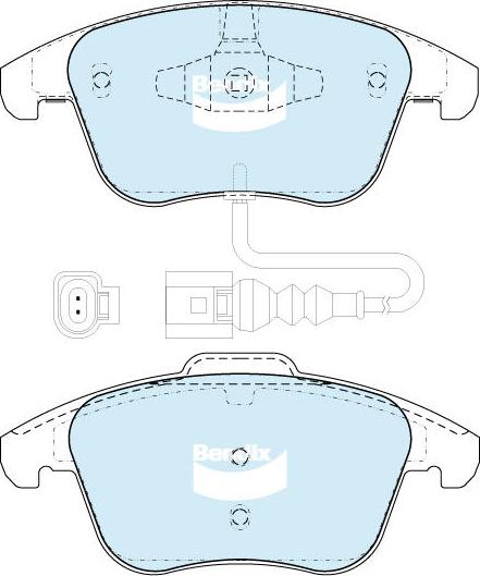 Bendix-AU DB2232 EURO+ - Kit de plaquettes de frein, frein à disque cwaw.fr