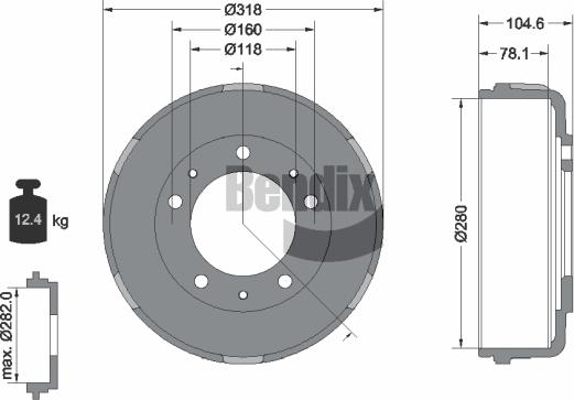 BENDIX Braking BDM1062 - Tambour de frein cwaw.fr