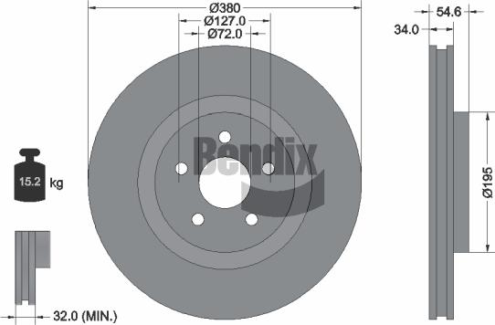 BENDIX Braking BDS1946HC - Disque de frein cwaw.fr