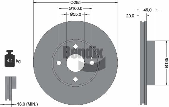 BENDIX Braking BDS1948 - Disque de frein cwaw.fr