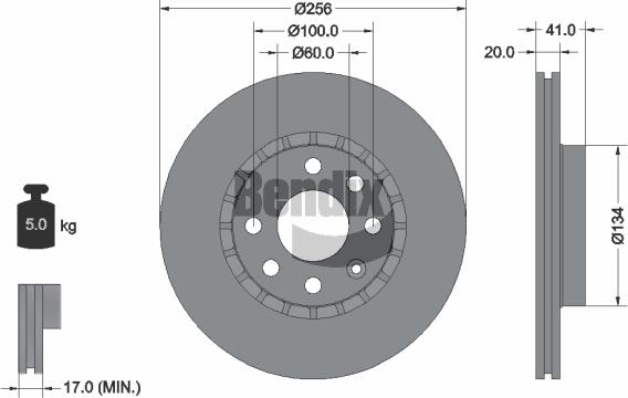 BENDIX Braking BDS1957 - Disque de frein cwaw.fr