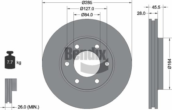 BENDIX Braking BDS1961 - Disque de frein cwaw.fr