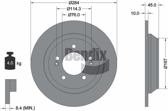 BENDIX Braking BDS1967 - Disque de frein cwaw.fr