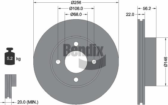 BENDIX Braking BDS1901 - Disque de frein cwaw.fr