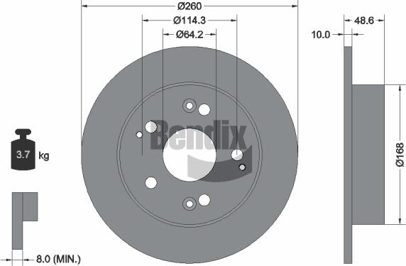 BENDIX Braking BDS1916 - Disque de frein cwaw.fr