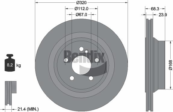 BENDIX Braking BDS1980HC - Disque de frein cwaw.fr