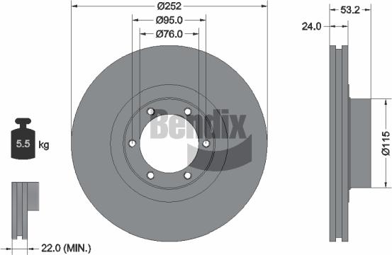 BENDIX Braking BDS1970 - Disque de frein cwaw.fr