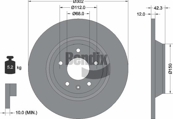 BENDIX Braking BDS1973 - Disque de frein cwaw.fr