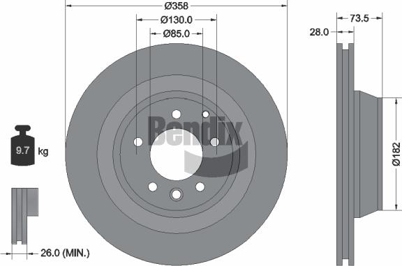 BENDIX Braking BDS1491 - Disque de frein cwaw.fr