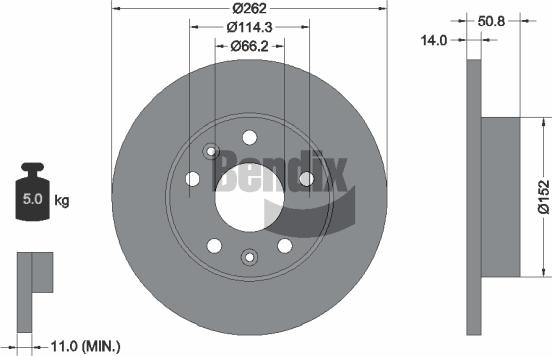 BENDIX Braking BDS1442 - Disque de frein cwaw.fr