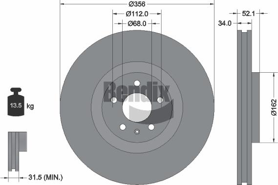 BENDIX Braking BDS1455 - Disque de frein cwaw.fr