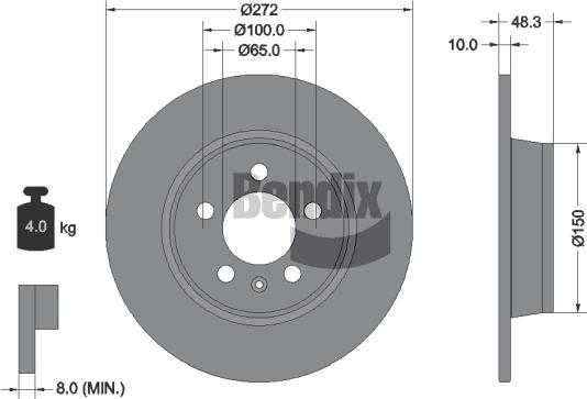 BENDIX Braking BDS1468 - Disque de frein cwaw.fr