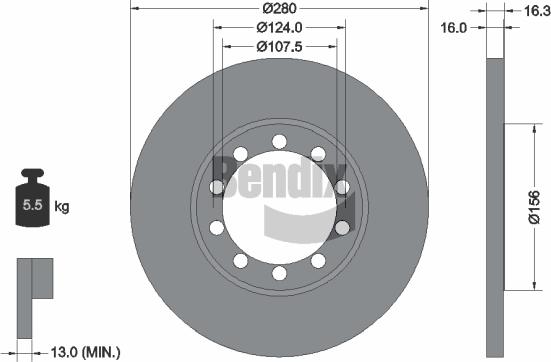 BENDIX Braking BDS1408 - Disque de frein cwaw.fr