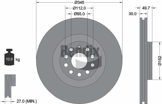 BENDIX Braking BDS1407HC - Disque de frein cwaw.fr