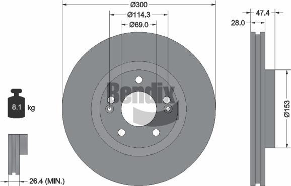 BENDIX Braking BDS1417 - Disque de frein cwaw.fr