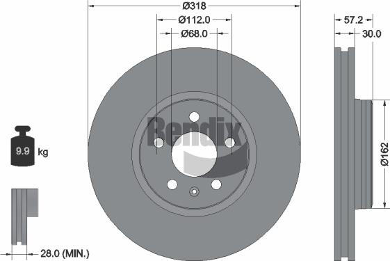 BENDIX Braking BDS1488HC - Disque de frein cwaw.fr