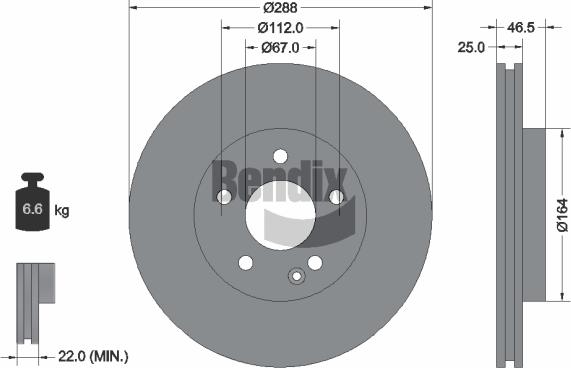 BENDIX Braking BDS1434HC - Disque de frein cwaw.fr