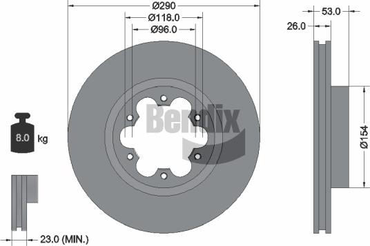 BENDIX Braking BDS1432 - Disque de frein cwaw.fr