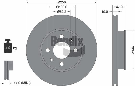 BENDIX Braking BDS1437 - Disque de frein cwaw.fr