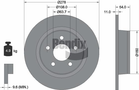 BENDIX Braking BDS1420 - Disque de frein cwaw.fr